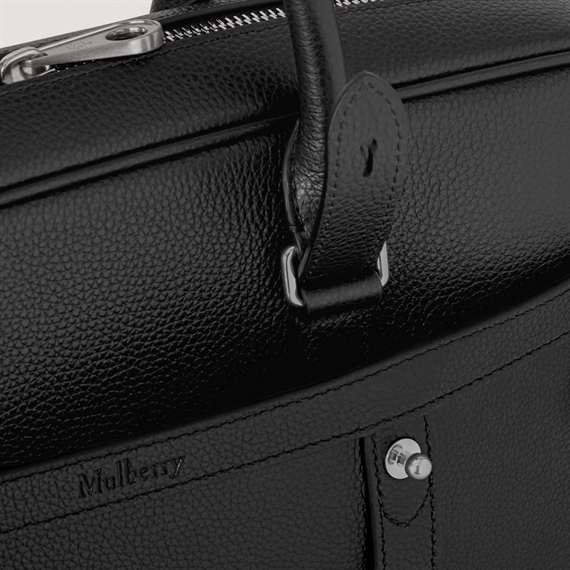 Mulberry Heritage Briefcase Black Small Classic Grain